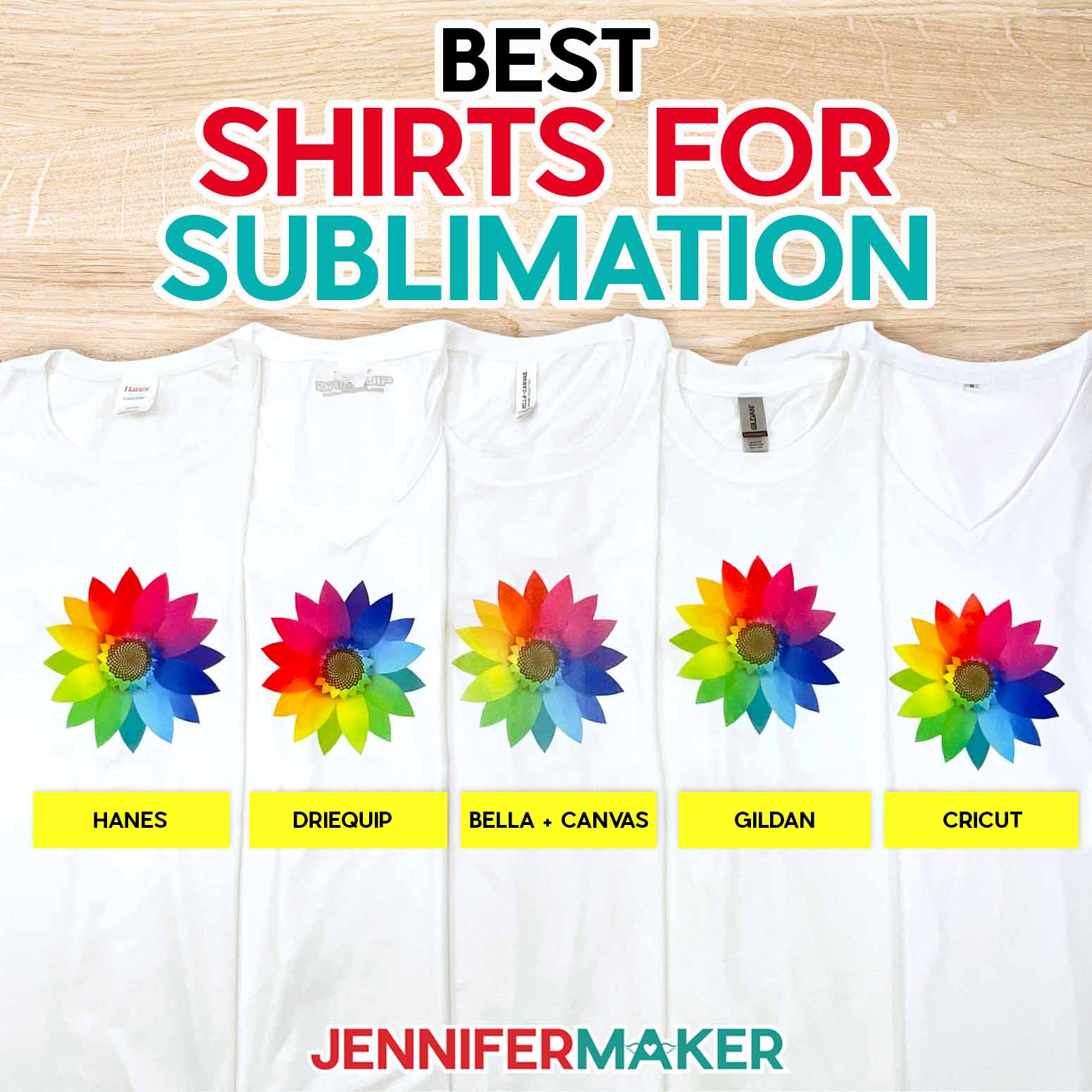 What Are the Best Shirts for Sublimation Printing? - Jennifer Maker