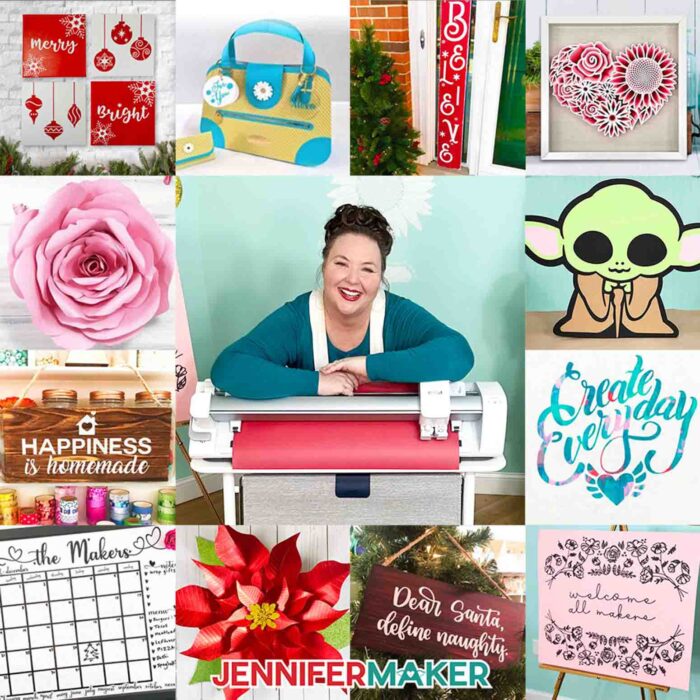 I'm sharing 25+ Big Cricut Project Ideas you can make with the new Cricut Venture! Check out my tutorial at JenniferMaker.com