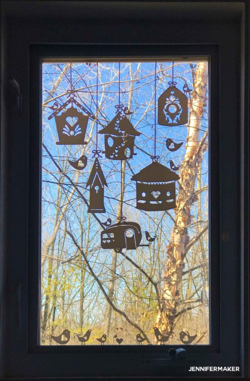 Gallery Glass Window Cling Birdhouse 