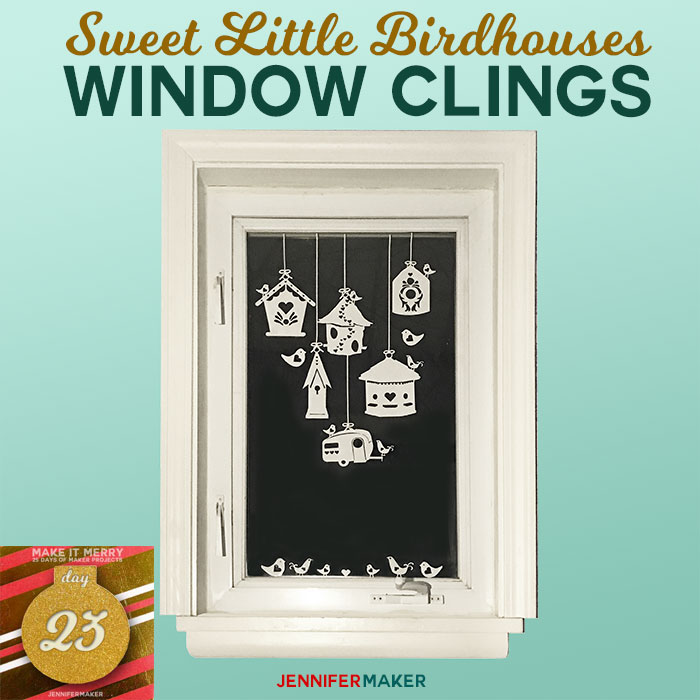 Birdhouse Window Clings | Free SVG Cut File for Cricut and Silhouette
