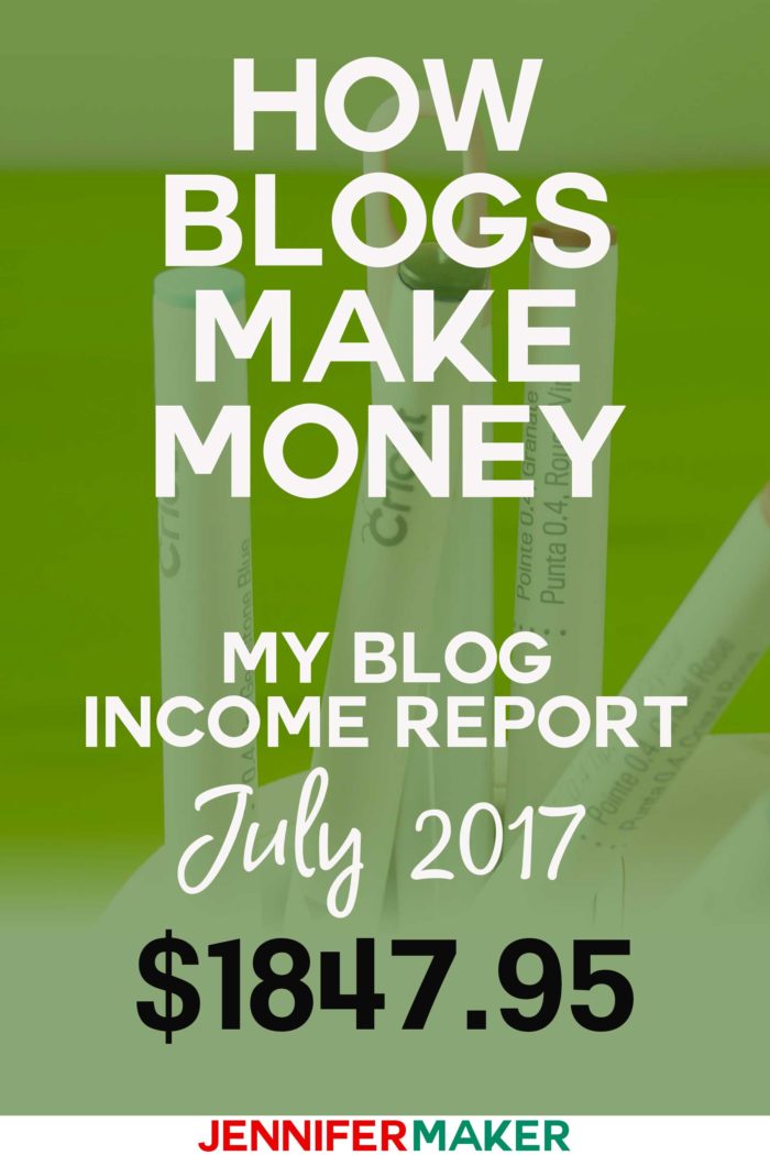 How Do Blogs Make Money: Income Reports Tell The Story of Blogging Revenue (July 2017) #incomereports #blogging