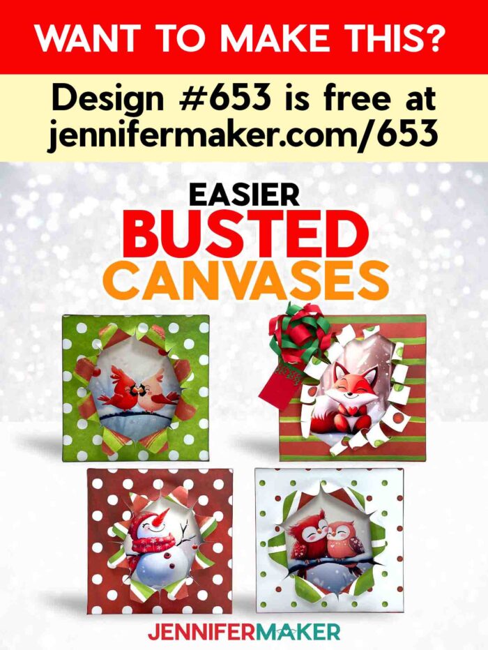 Busted Canvas is number 653 in JenniferMaker's free design library.