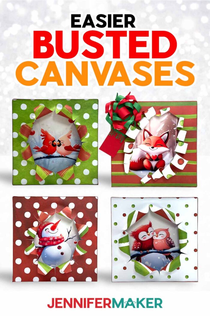 Pinterest pin for "Easier Busted Canvases" by JenniferMaker.
