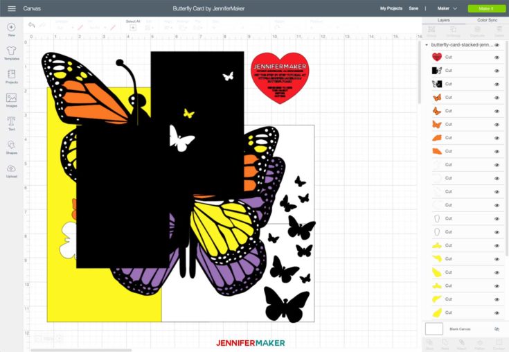 Free Free 314 Butterfly-Card-Jennifer Maker-Svg SVG PNG EPS DXF File