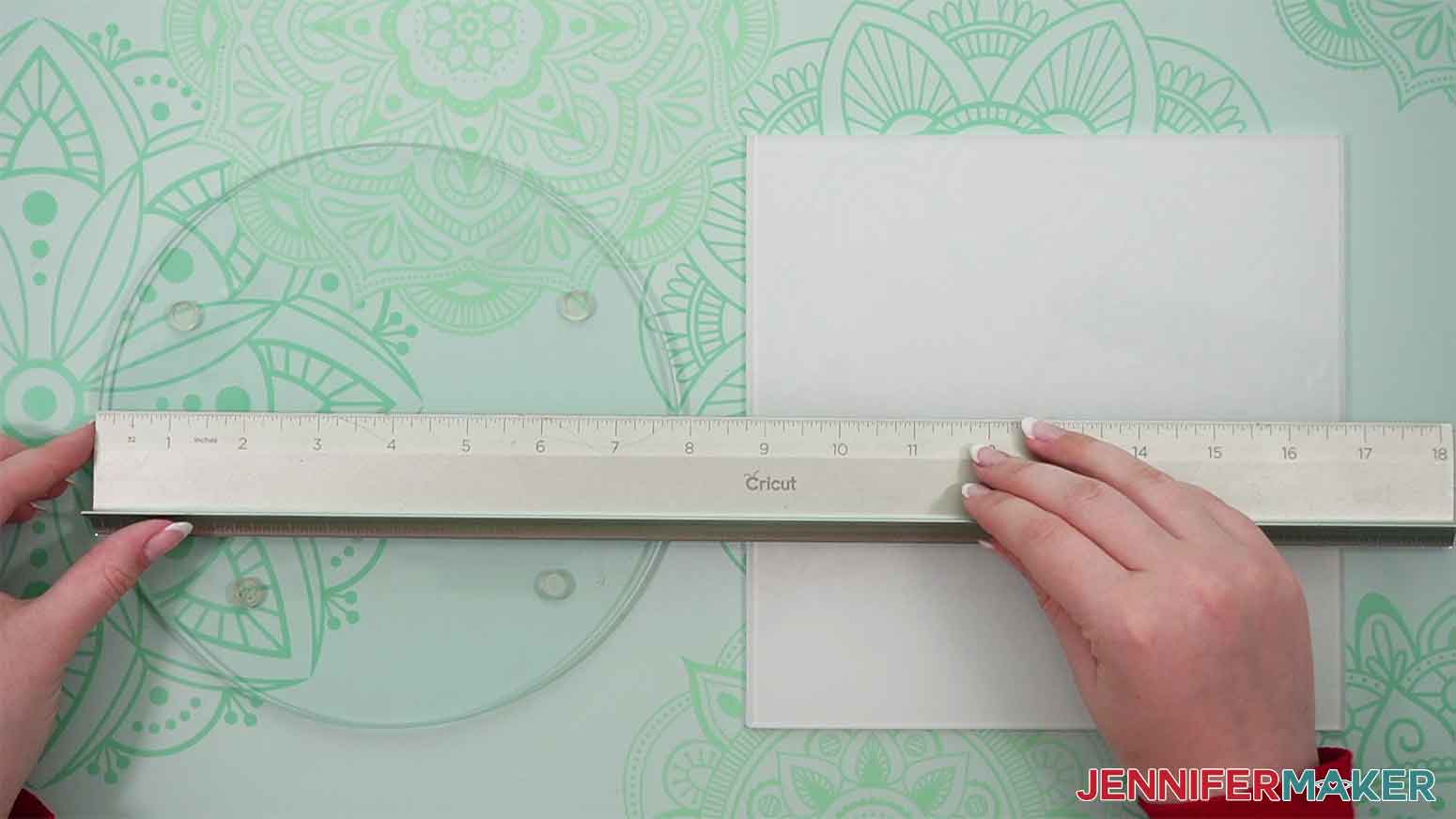 It's best to measure each blank, just in case yours is a different size than the one we used.