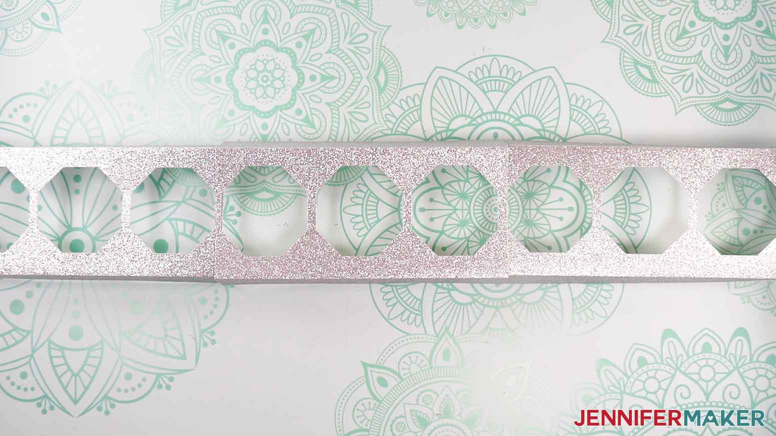 The finished candle base with nine openings.