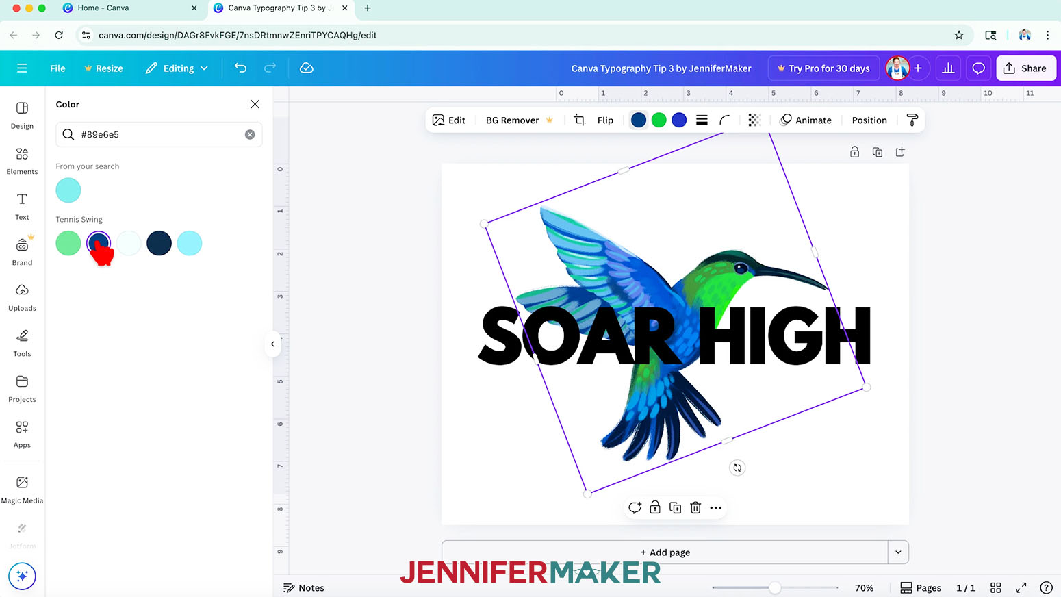 You can change the colors in your image if you see color swatches in the top menu when the image is selected in Canva.