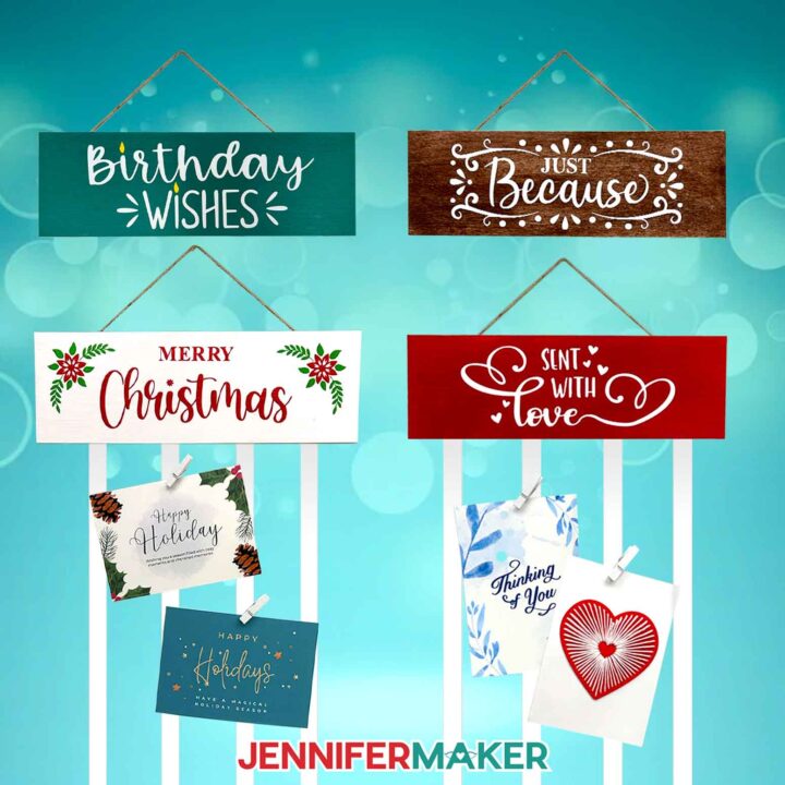 Interchangeable Ribbon Greeting Card Hanger