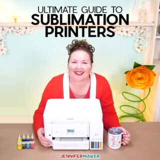Choosing the Best Sublimation Printer for Crafting - Jennifer Maker with her Epson EcoTank converted with sublimation inks