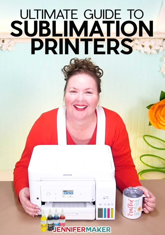 Choosing the Best Sublimation Printer for Crafting - Jennifer Maker with her Epson EcoTank converted with sublimation inks