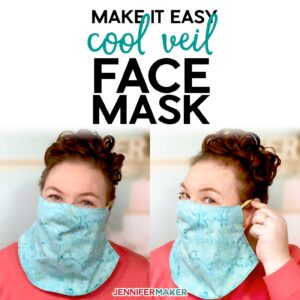 DIY Easy & Cool Veil Face Mask Pattern with Filter Pocket - Free Pattern, SVG Cut File, and Tutorial #facemask #cricut #sewing