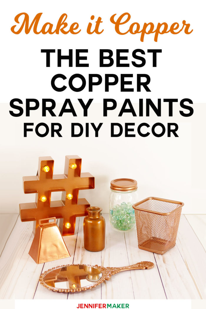 Copper Spray Paint Comparison Test: What is the BEST metallic copper spray paint for metal, plastic, glass and wood? #paint #spraypaint #diy #homedecor