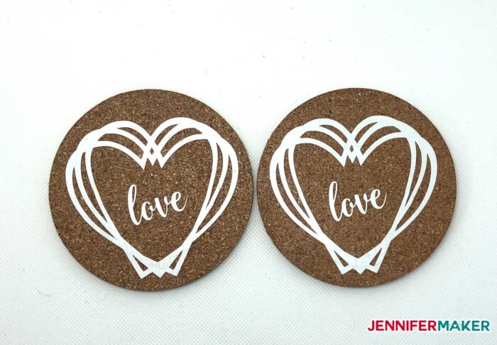 Cork Coasters with the Cricut Maker // Free SVG download - Pure Sweet Joy