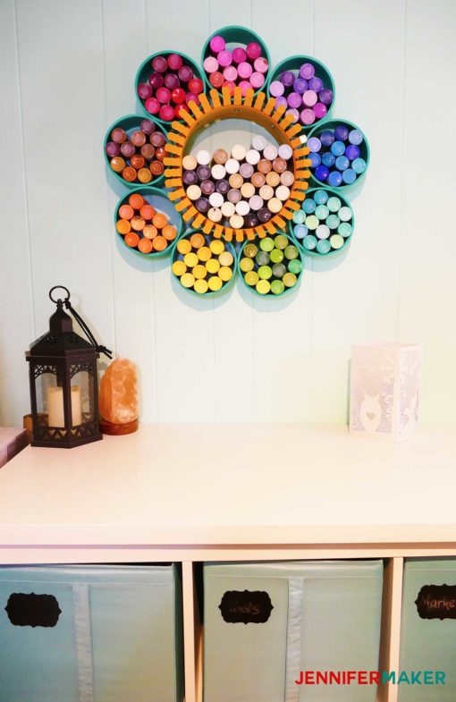 DIY Craft Paint Storage: My Pretty PVC Wallflower Organizer - Jennifer  Maker