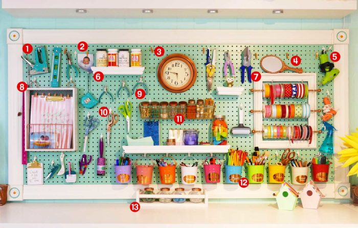 Pegboard Set with Accessories for Craft Room Organizing – MadamSew