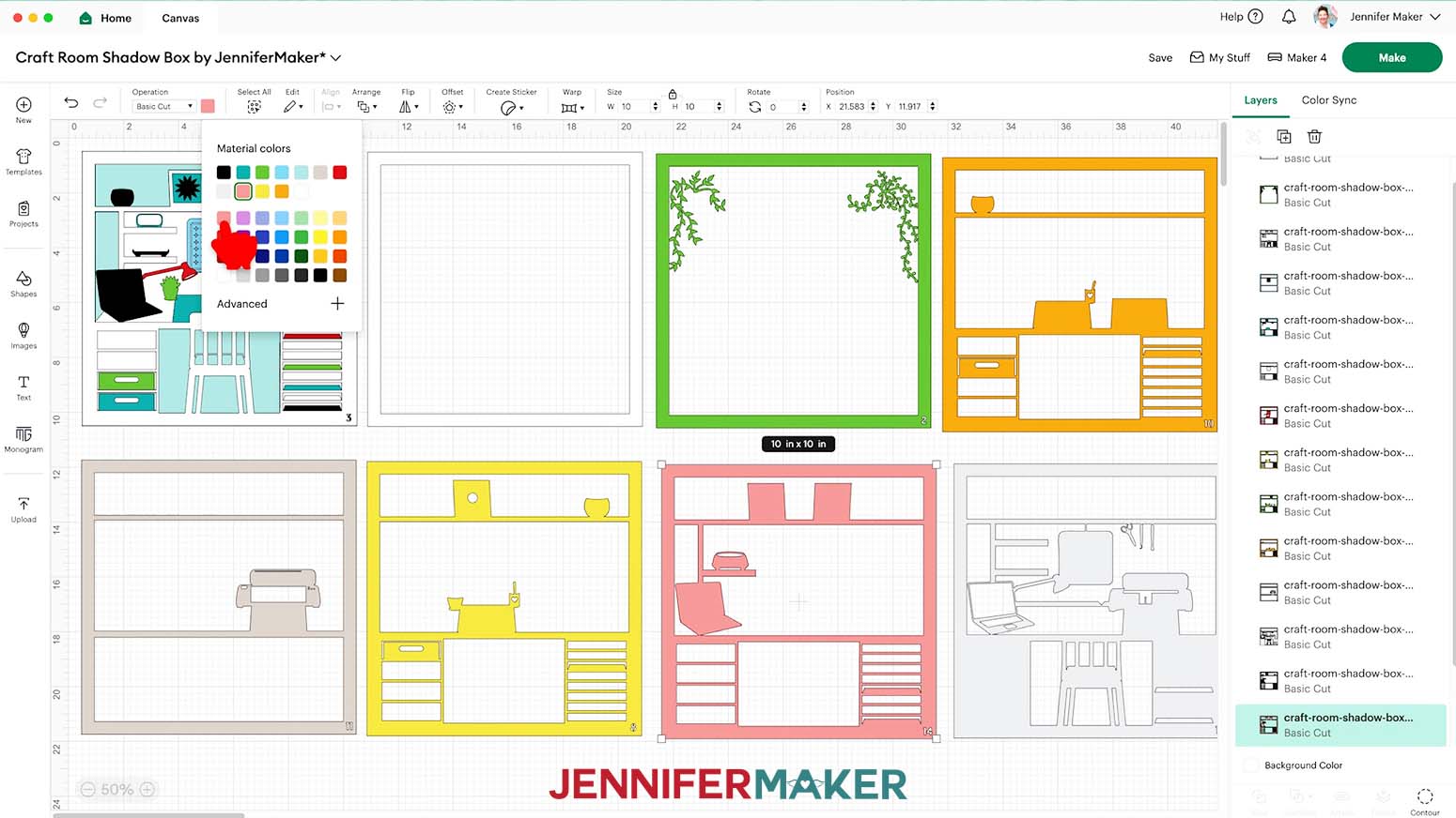 Select any layer and use the color drop down menu to select a different color.