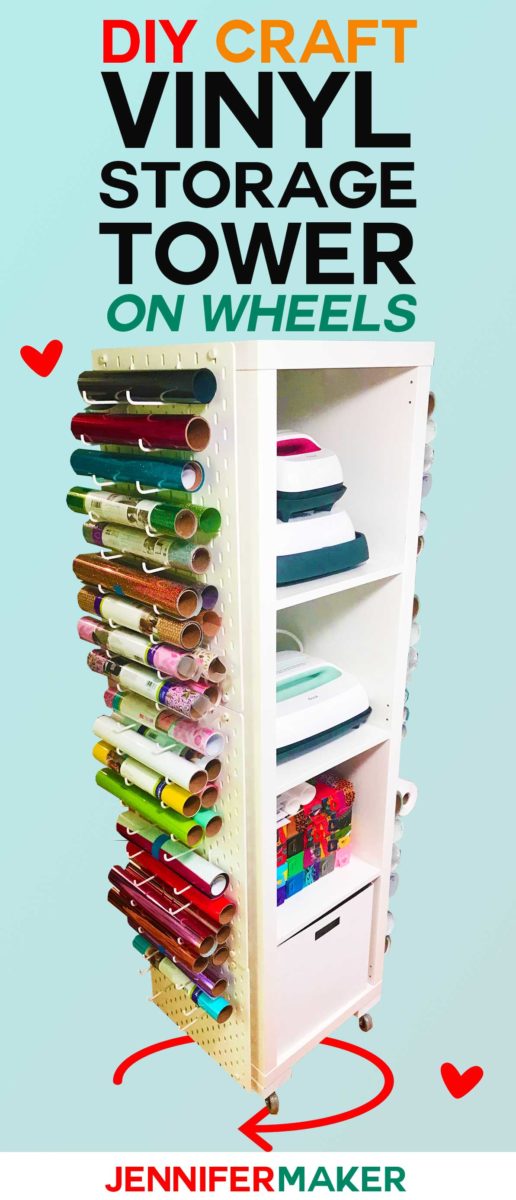 Craft Vinyl Storage Tower – DIY Vertical Organizer for Vinyl Rolls -  Jennifer Maker