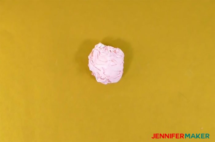 Crumple up some scrap crepe paper into a ball to make crepe paper peony flowers