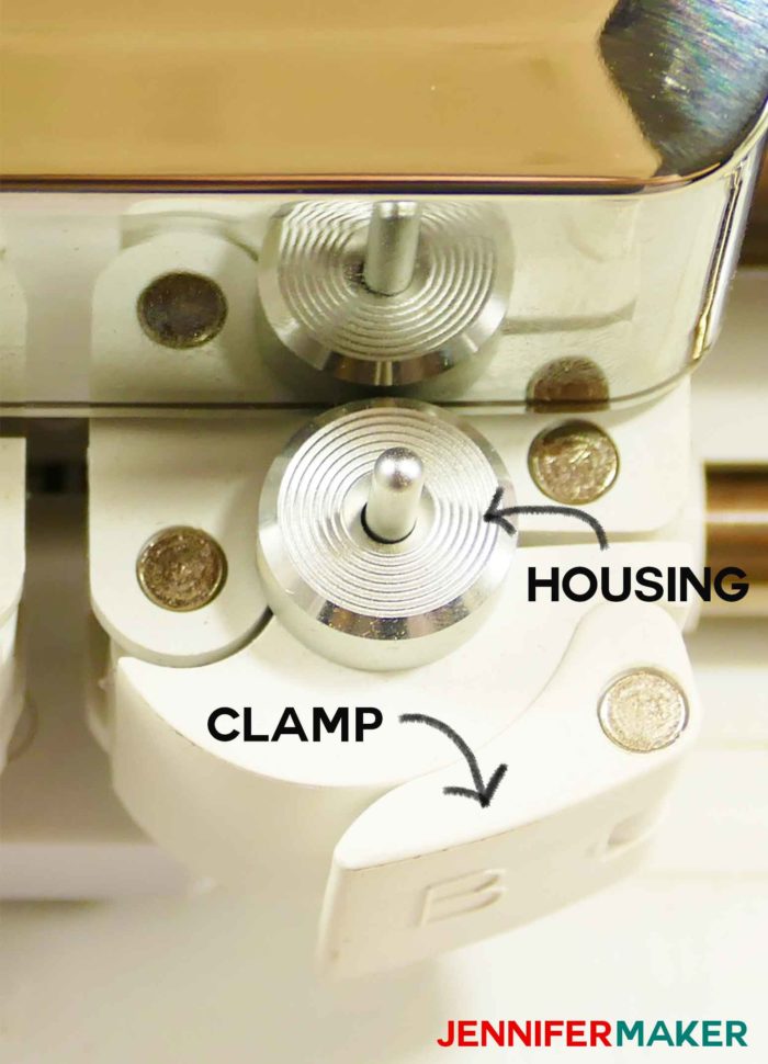 Cricut machine housing and clamp