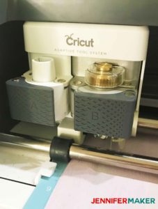 Cricut Rotary Blade cutting crepe paper on the Cricut Maker