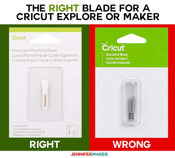 Know the right and wrong Cricut blades for your Explore and Maker