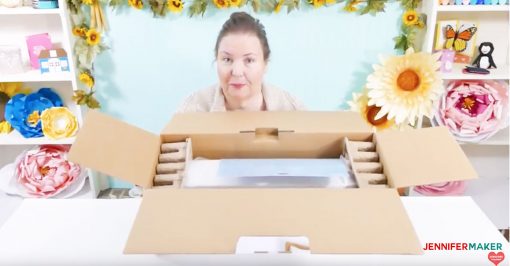 Unboxing the Cricut Explore Air during the Cricut Mini-Course