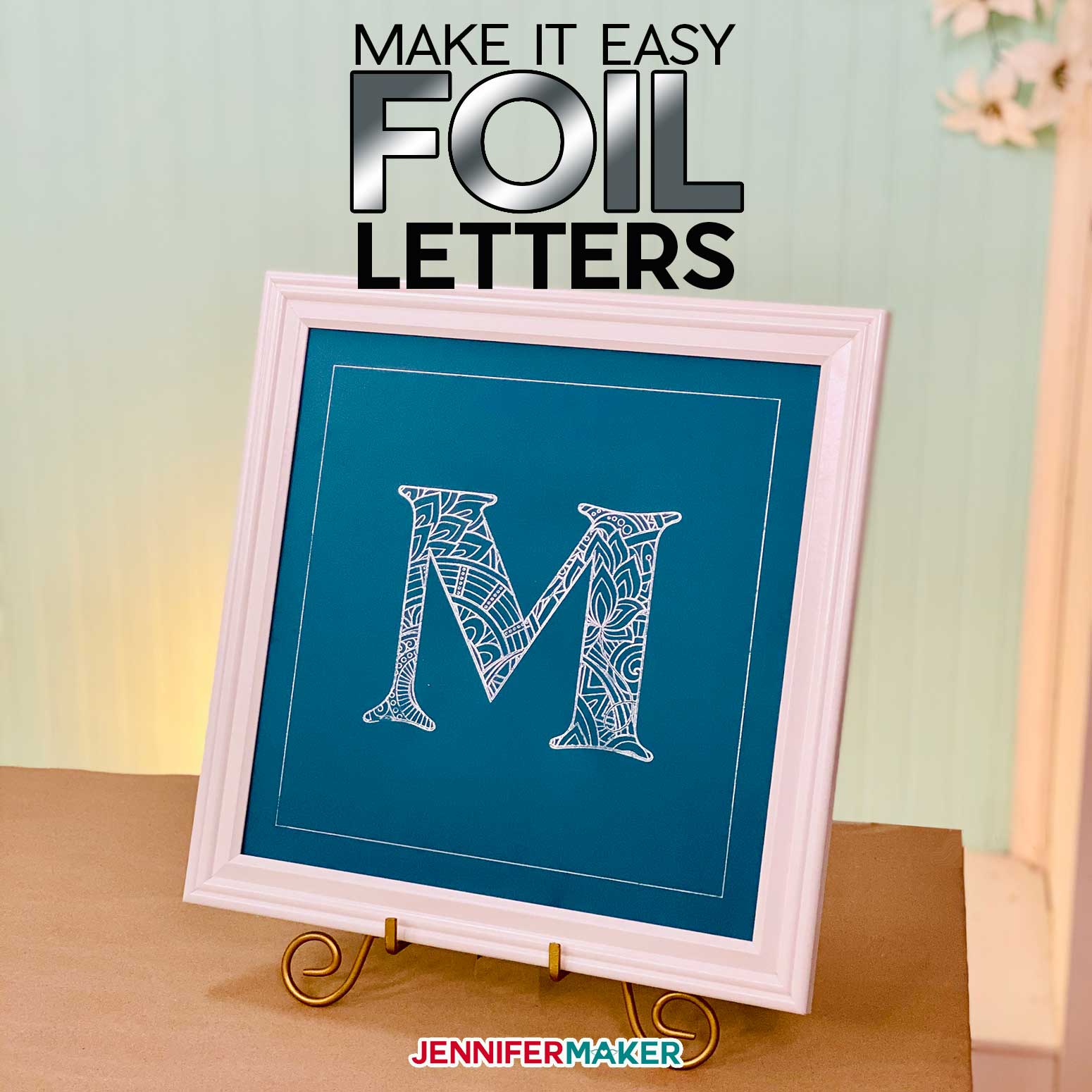 Easy Foil Letters - Mandala Style - Made with Cricut Foil Transfer - Free SVG Files, All Letters #cricut #cricutfoiltransfer