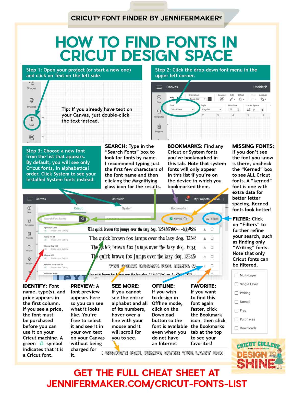 Cricut Fonts List: How to Find the BEST Cricut Fonts! - Jennifer Maker