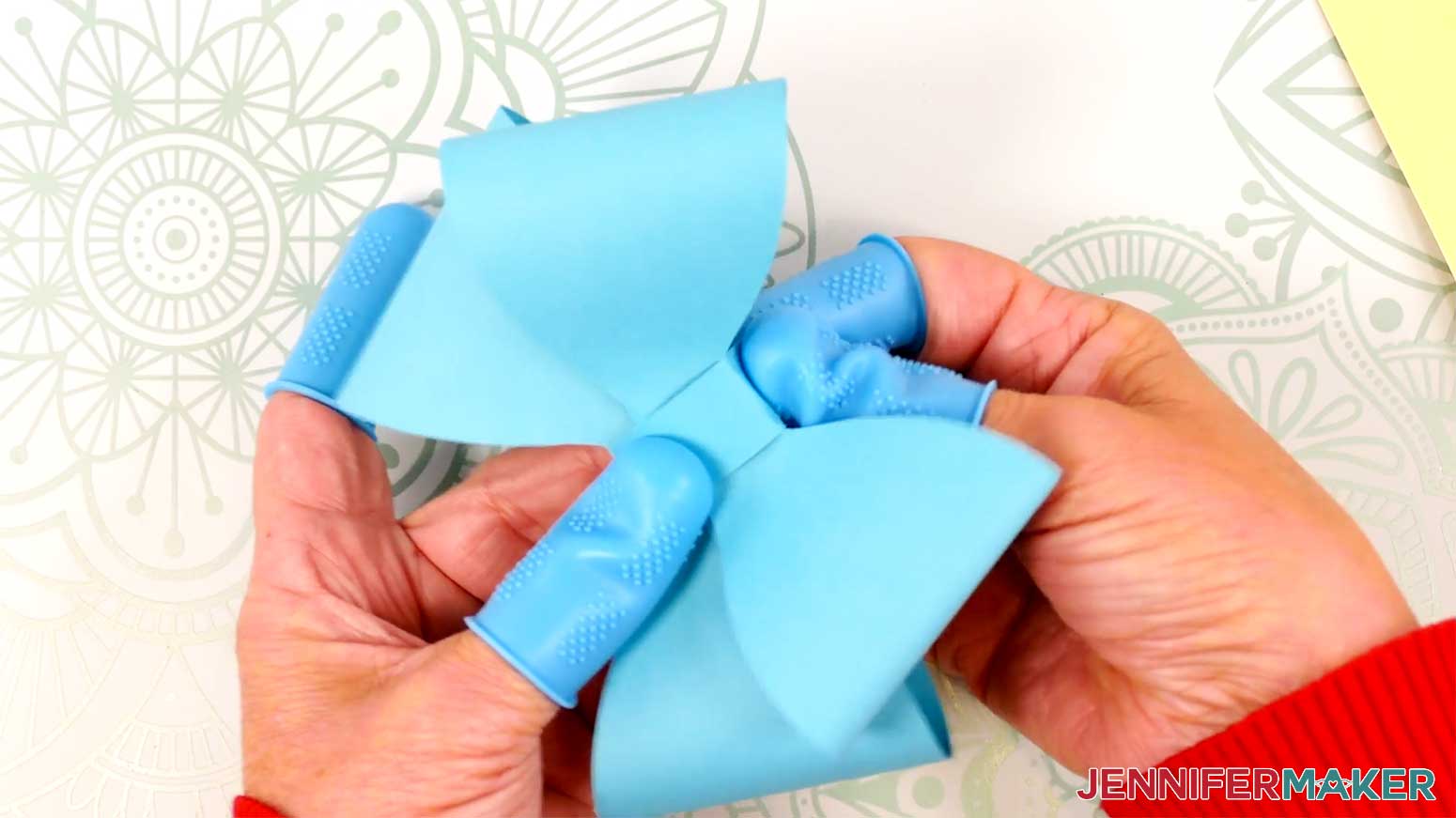 Wrap the strip around the Fancy Paper Bow in the Cricut Gift Wrapping Ideas project.