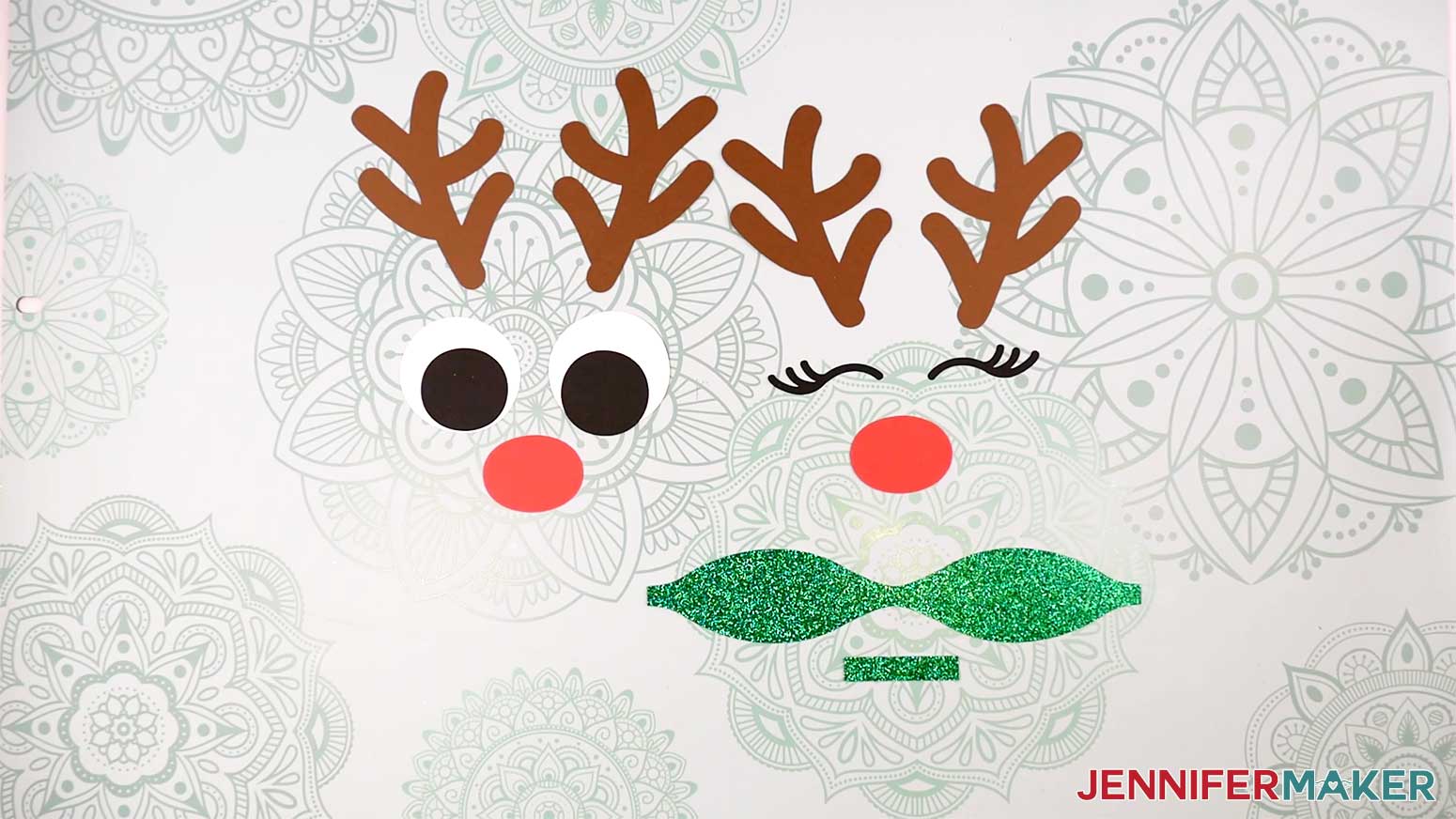 Cut pieces for the Reindeer Gift Bags in the Cricut Gift Wrapping Ideas project.