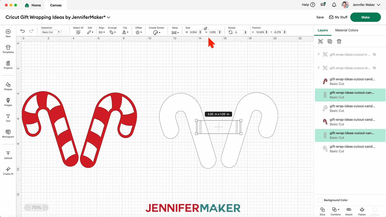 Select the slot layers, click the "Lock" icon, then resize the slots to match your ribbon.