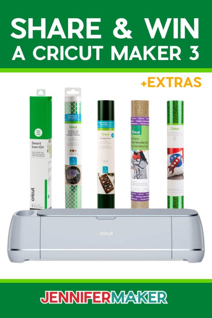Cricut Giveaway: Enter to win a Cricut cutting machine. Contest ends on the last day of each month. Open to US and Canadian residents only. See official rules for details. #cricut #cricutmaker