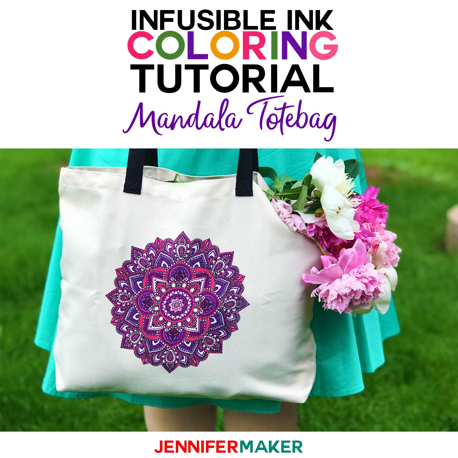 Cricut Infusible Ink Coloring: Mandala Totebag