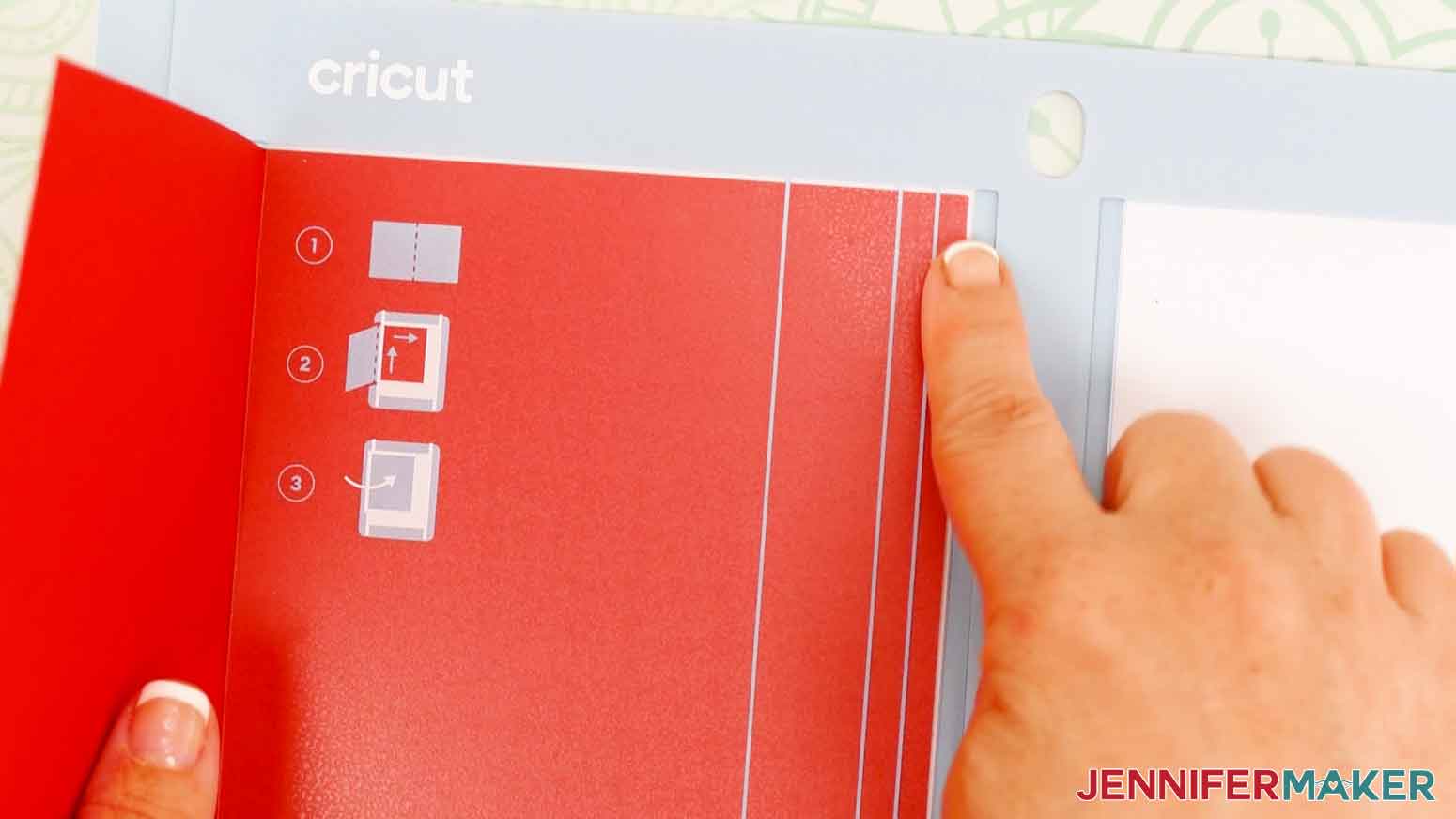 Inserting pre-folded square card into the new Cricut larger mat for Cricut Insert Cards