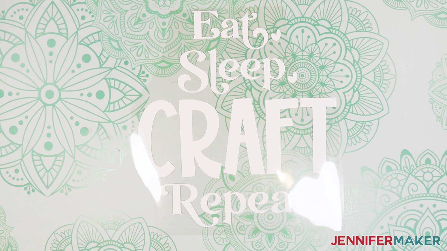 The Cricut Iron On Vinyl design is weeded and ready to press.