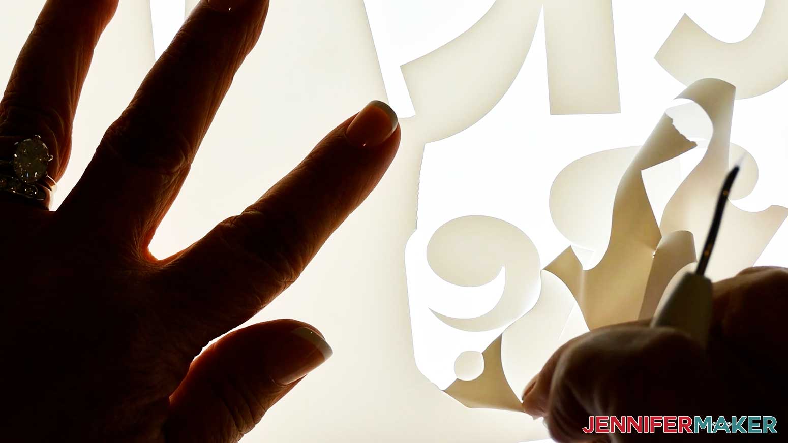 Use a Cricut BrightPad to help see the cut lines when weeding the Cricut Iron On Vinyl design.