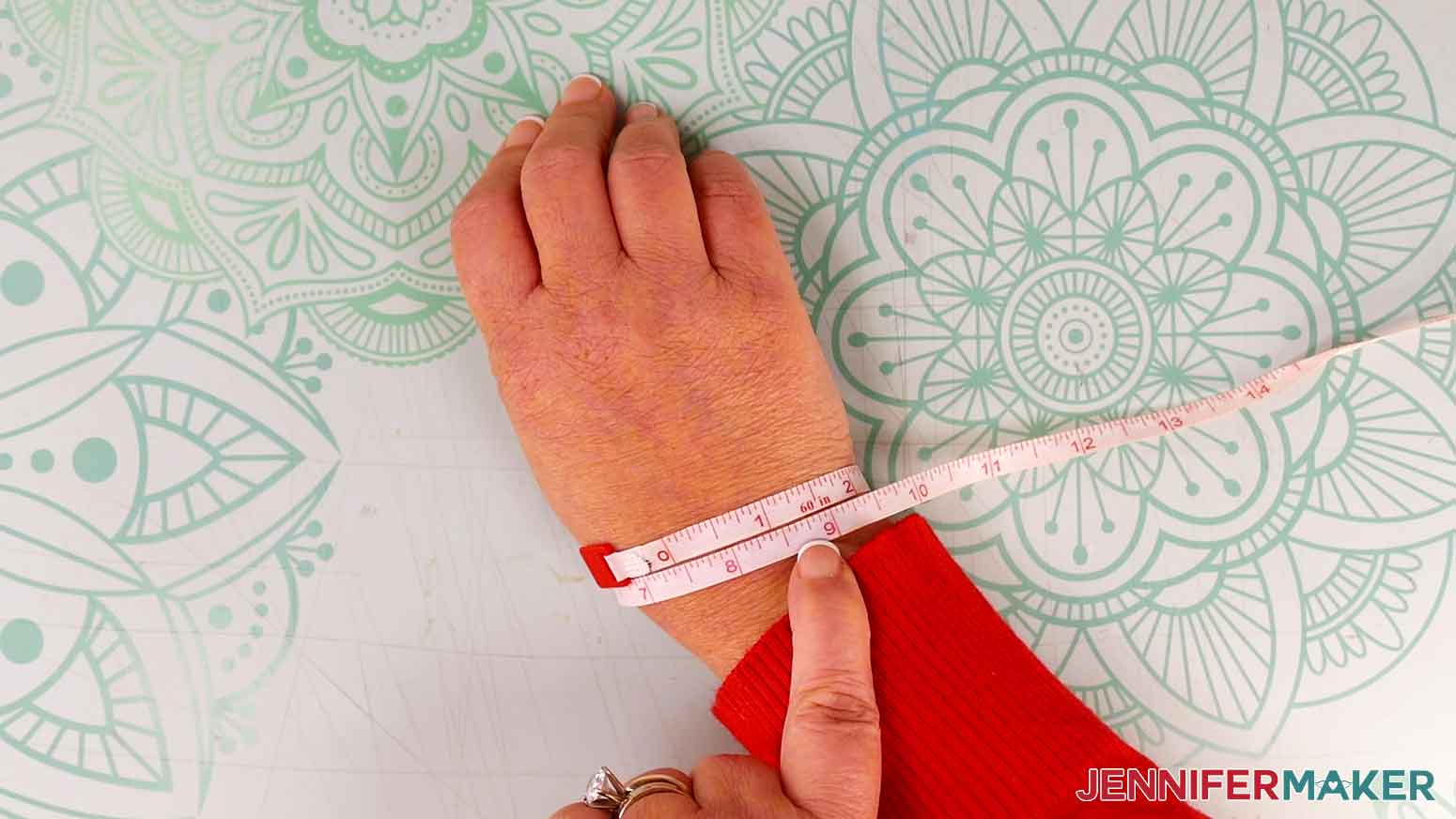 Use a soft measuring tape to measure your wrist for the best fitting faux leather bracelet.