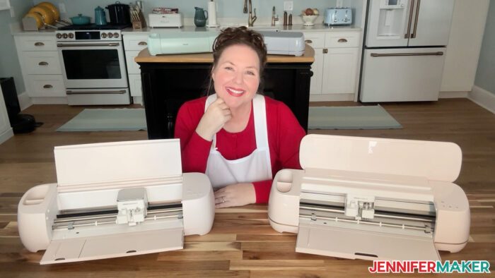 Jennifer Maker with the Cricut Maker 4 and Cricut Explore 4.