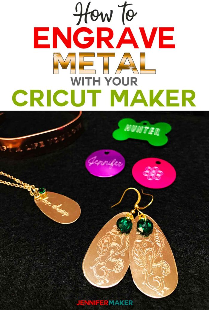 Cricut Maker Engraving Tool on Metal - How to Engrave and Personalize Dog Tags, Charms, Bracelets, and Earrings #engraving #cricut #cricutmaker