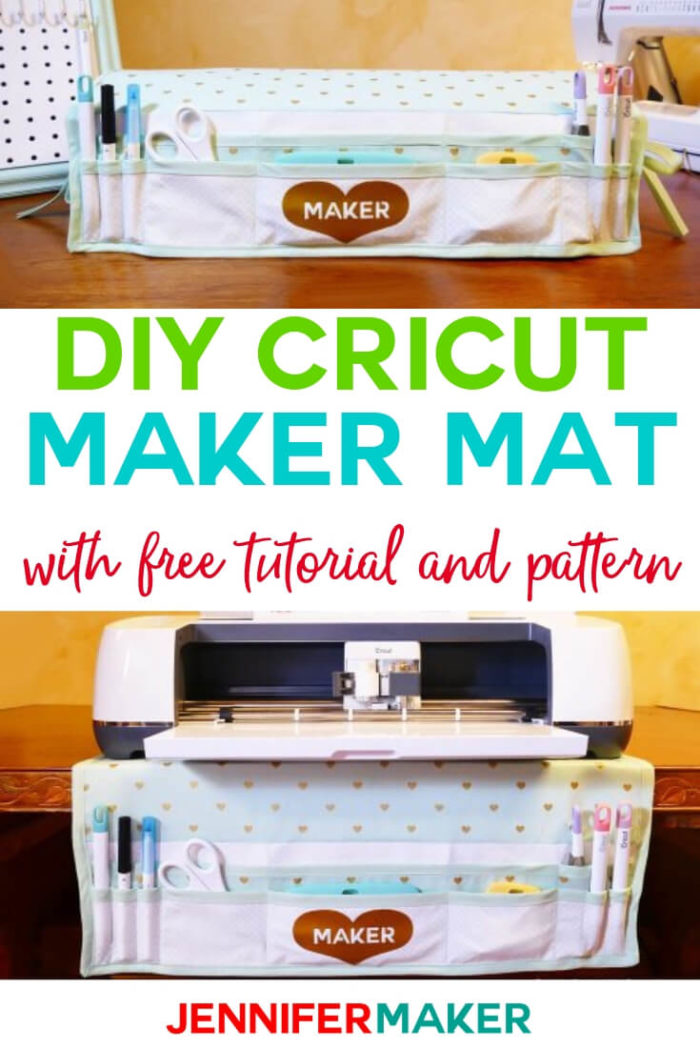 This DIY Cricut Maker mat and dust cover is both functional and pretty. #cricut #cricutmade #cricutproject #diy #tutorial #craftroom