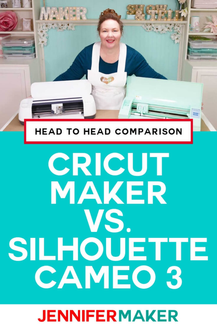 I am comparing the  the Cricut Maker vs. Silhouette Cameo 3 in a head-to-head showdown to see how they match up in speed, materials, setup, and user friendliness! This will help you make the best buying decision.  #cricut #silhouettecameo #cricutmaker #papercrafts #papercrafting