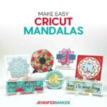 Easy Cricut Mandalas made with layered cardstock in a variety of colors