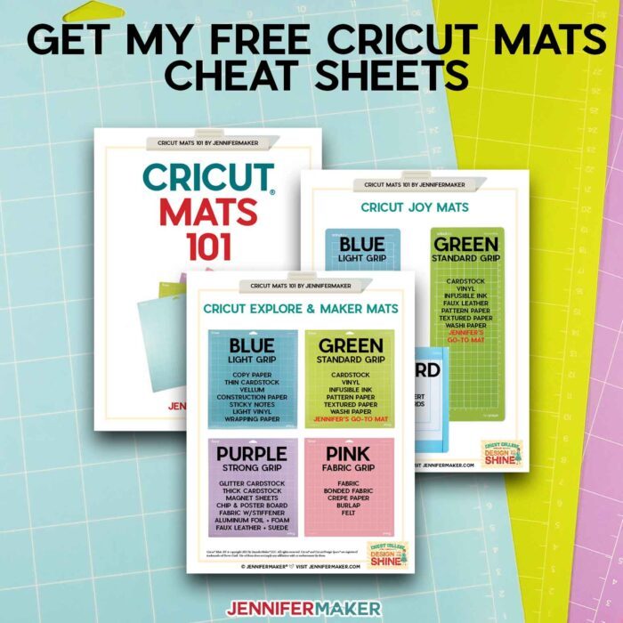 Get the free Cricut Mats 101 Cheat Sheet