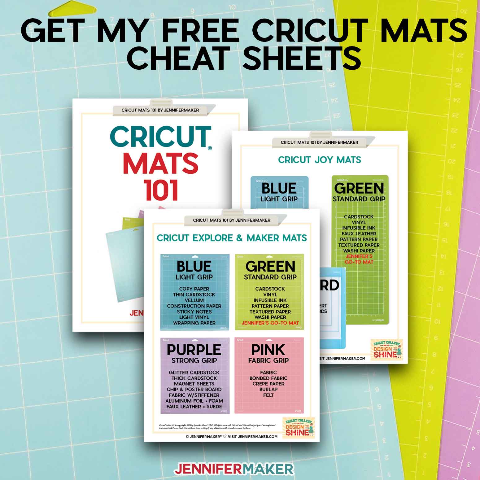 Cricut Mat Cheat Sheet