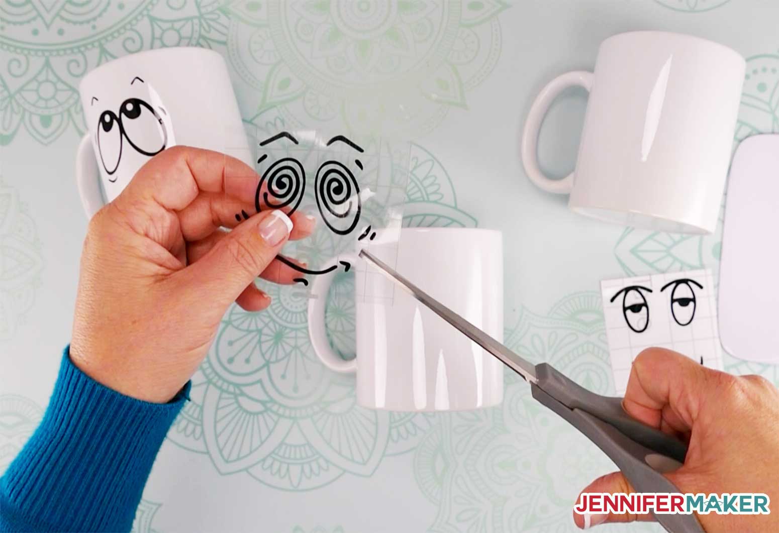 DIY Personalized Mugs: Kids Art & Dot Monograms - Jennifer Maker