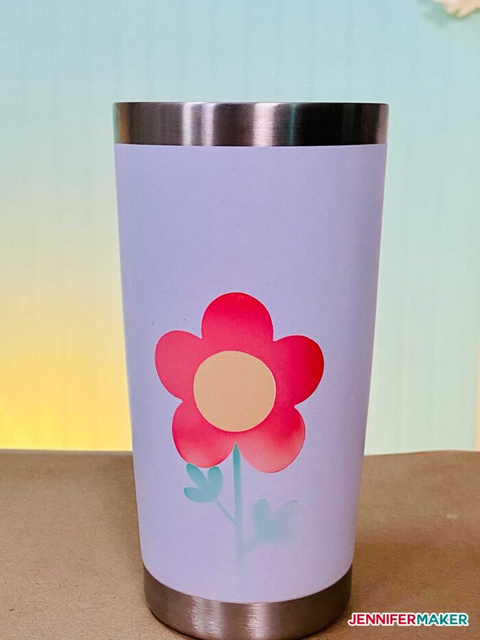Powder coated tumbler with Infusible INk