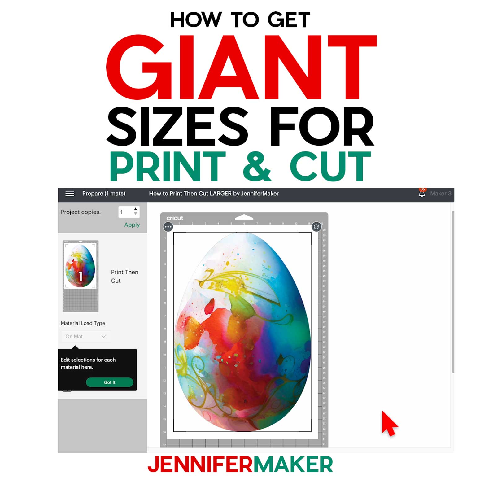 Cricut Print and Cut Size: How to Print Full Pages! - Jennifer Maker