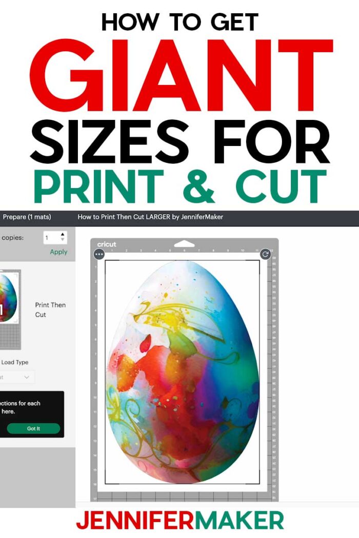 Cricut Print and Cut Sizes - How to Get Larger Sizes