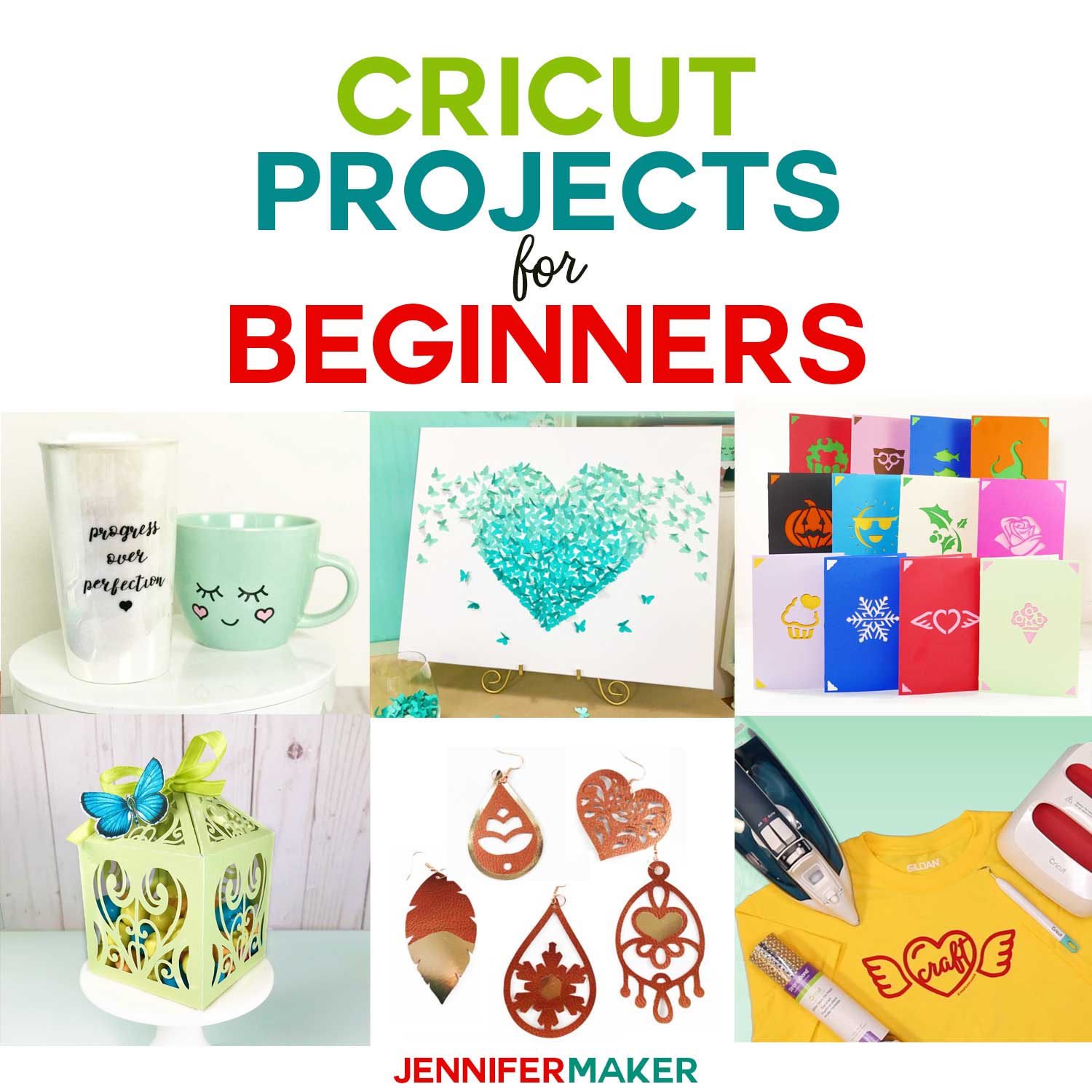 Cricut Projects for Beginners with ideas and tutorials for Cricut Maker and Cricut Explore Air 2 - Free Files & Craft Projects! #cricut #svgcutfiles