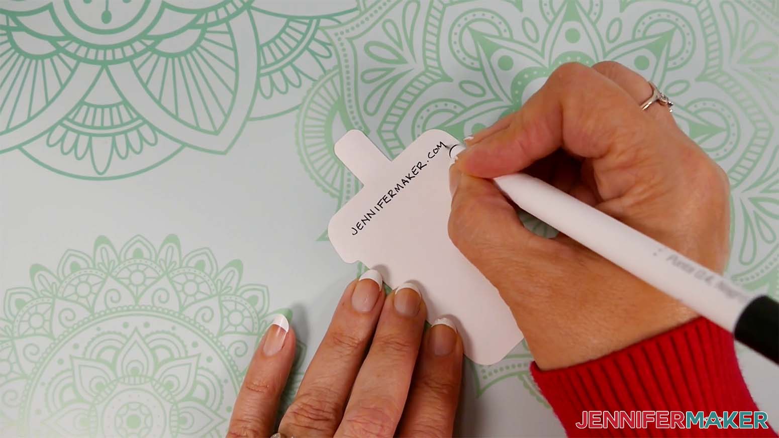 cricut projects to sell writing on back of care card